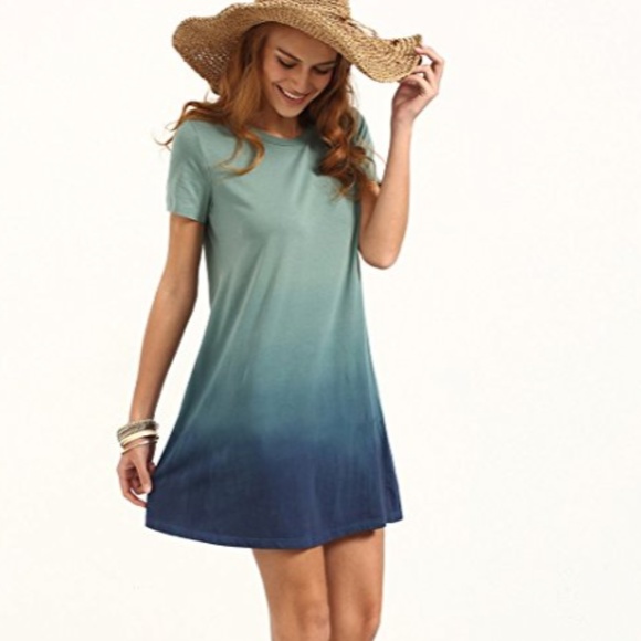 S. the Widow Dresses & Skirts - ESME Sea Breeze Ombre T-Shirt Dress